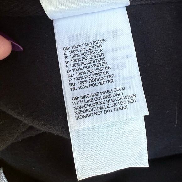 THE NORTH FACE black white contrast zip up satin athleisure mock track jacket - Picture 6 of 7